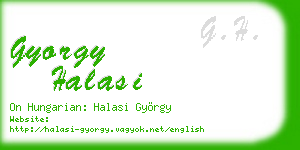 gyorgy halasi business card