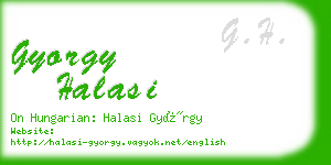 gyorgy halasi business card